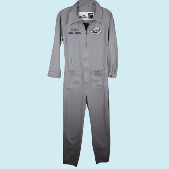 The Legends x Choose Love Jumpsuit Women's Size Small Gray Full Zip Coveralls - Picture 2 of 13
